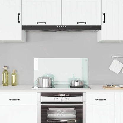 Kitchen Backsplash White 80 x 40 cm Tempered Glass