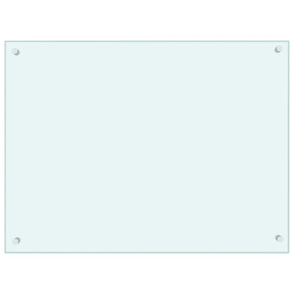 Kitchen Backsplash White 80 x 60 cm Tempered Glass
