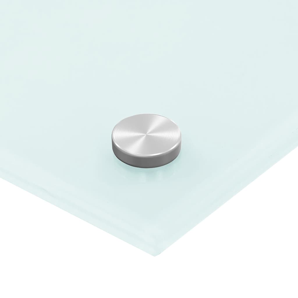 Kitchen Backsplash White 90 x 50 cm Tempered Glass