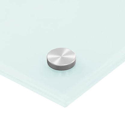 Kitchen Backsplash White 90 x 50 cm Tempered Glass