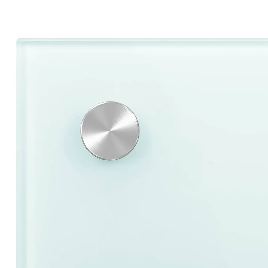 Kitchen Backsplash White 90 x 50 cm Tempered Glass