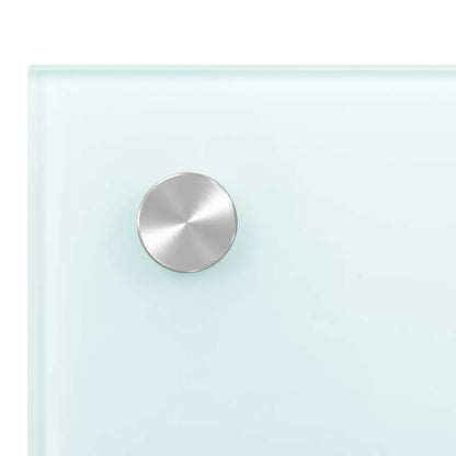 Kitchen Backsplash White 90 x 50 cm Tempered Glass