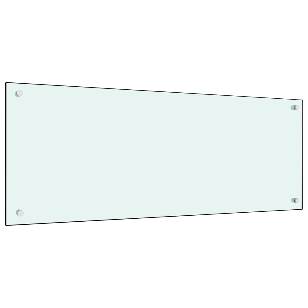 Kitchen Backsplash White 100 x 40 cm Tempered Glass