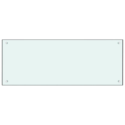 Kitchen Backsplash White 100 x 40 cm Tempered Glass