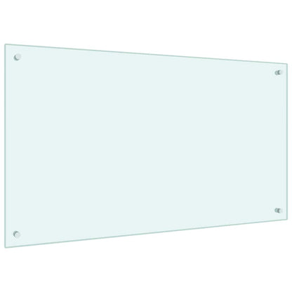 Kitchen Backsplash White 100 x 60 cm Tempered Glass