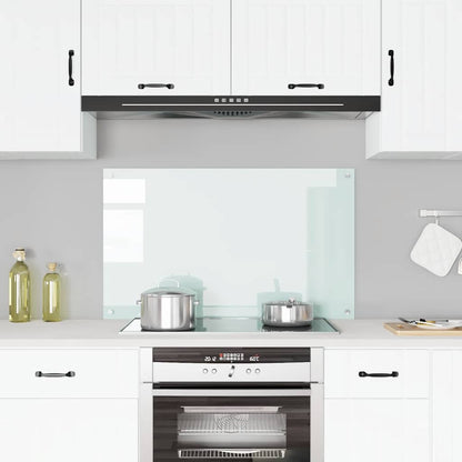 Kitchen Backsplash White 100 x 60 cm Tempered Glass