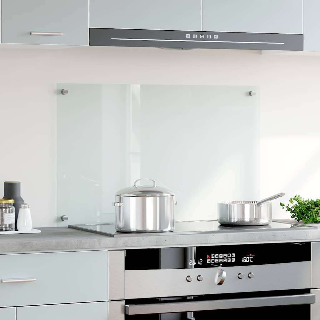 Kitchen Backsplash Transparent 80 x 50 cm Tempered Glass