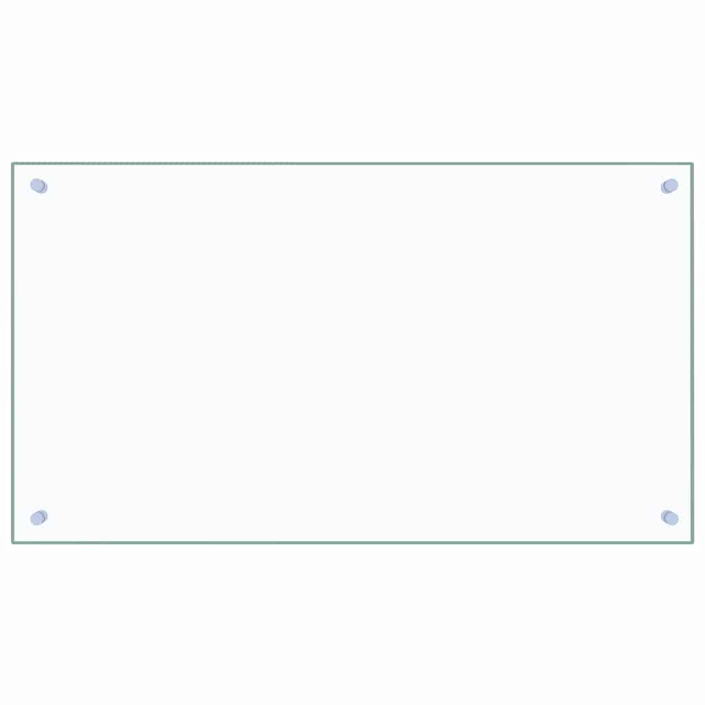 Kitchen Backsplash Transparent 90 x 50 cm Tempered Glass