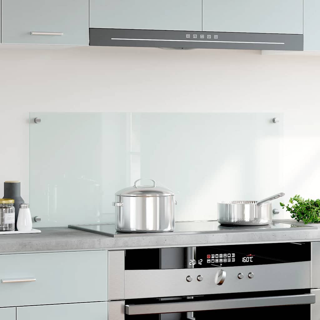 Kitchen Backsplash Transparent 100 x 40 cm Tempered Glass