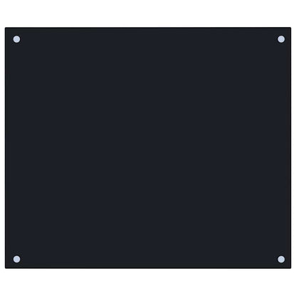 Kitchen Backsplash Black 70 x 60 cm Tempered Glass