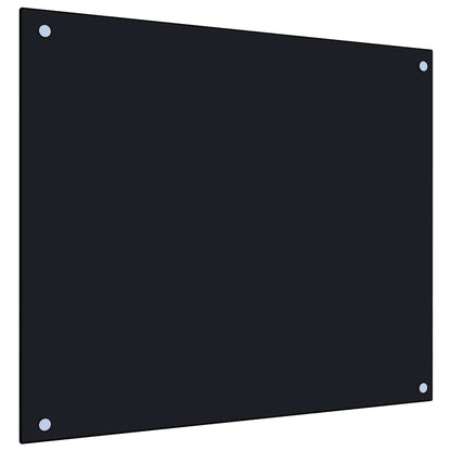 Kitchen Backsplash Black 70 x 60 cm Tempered Glass