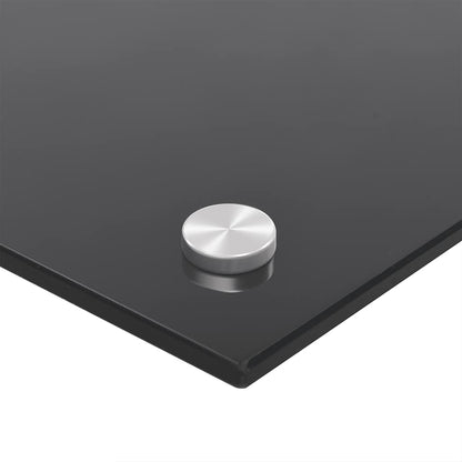 Kitchen Backsplash Black 70 x 60 cm Tempered Glass