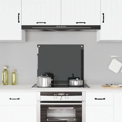 Kitchen Backsplash Black 70 x 60 cm Tempered Glass