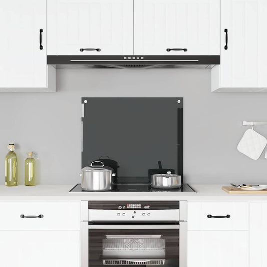 Kitchen Backsplash Black 70 x 60 cm Tempered Glass