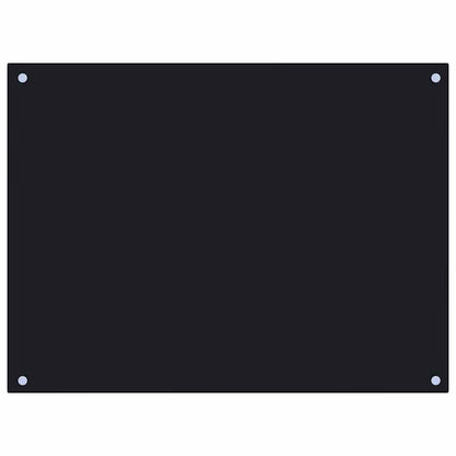 Kitchen Backsplash Black 80x60 cm Tempered Glass