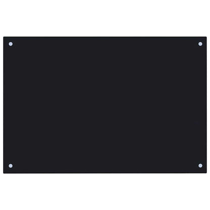 Kitchen Backsplash Black 90 x 60 cm Tempered Glass
