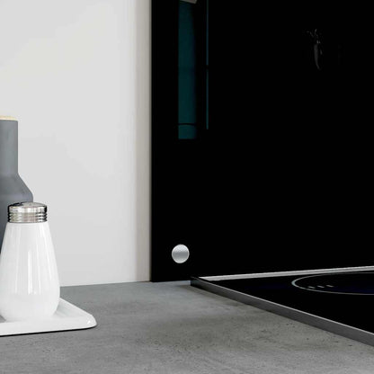 Kitchen Backsplash Black 90 x 60 cm Tempered Glass