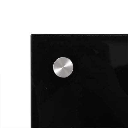 Kitchen Backsplash Black 90 x 60 cm Tempered Glass
