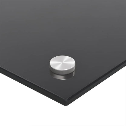 Kitchen Backsplash Black 90 x 60 cm Tempered Glass