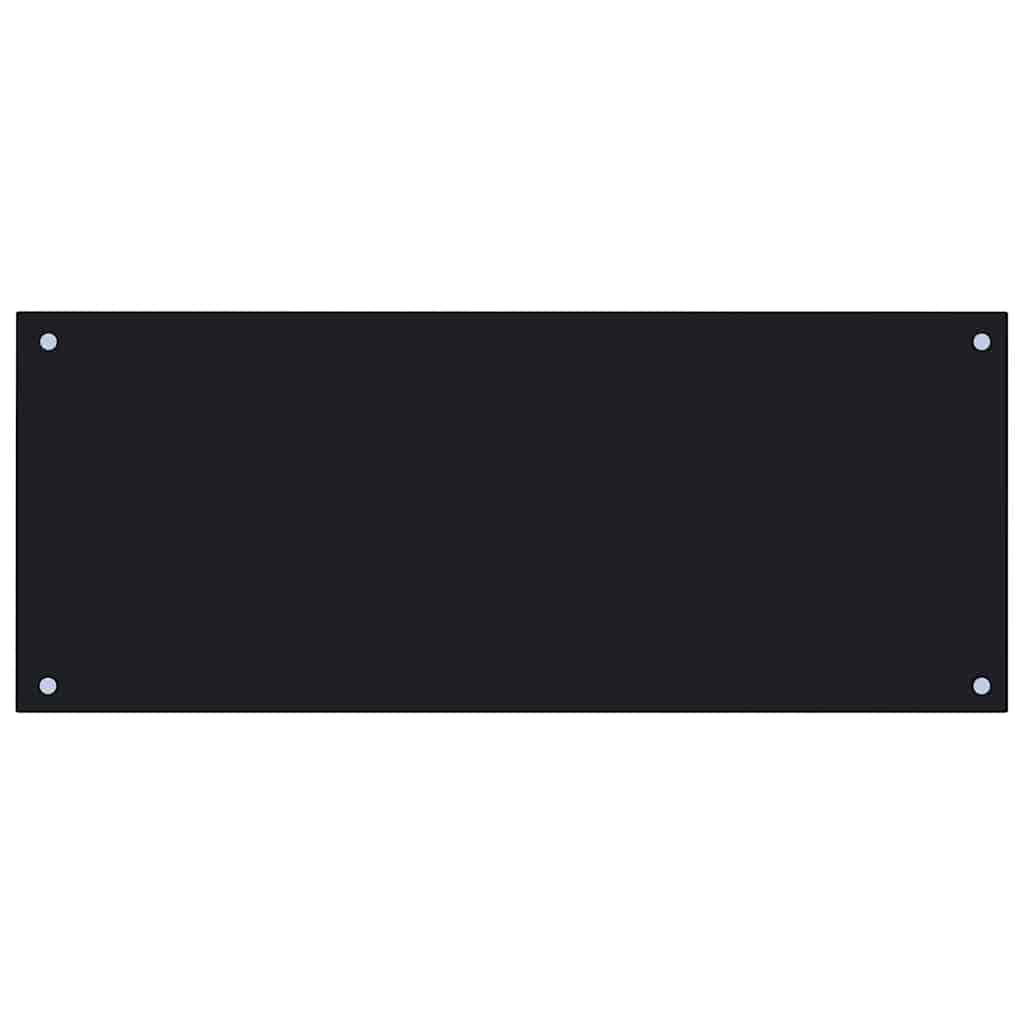 Kitchen Backsplash Black 100 x 40 cm Tempered Glass