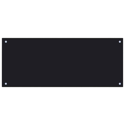 Kitchen Backsplash Black 100 x 40 cm Tempered Glass