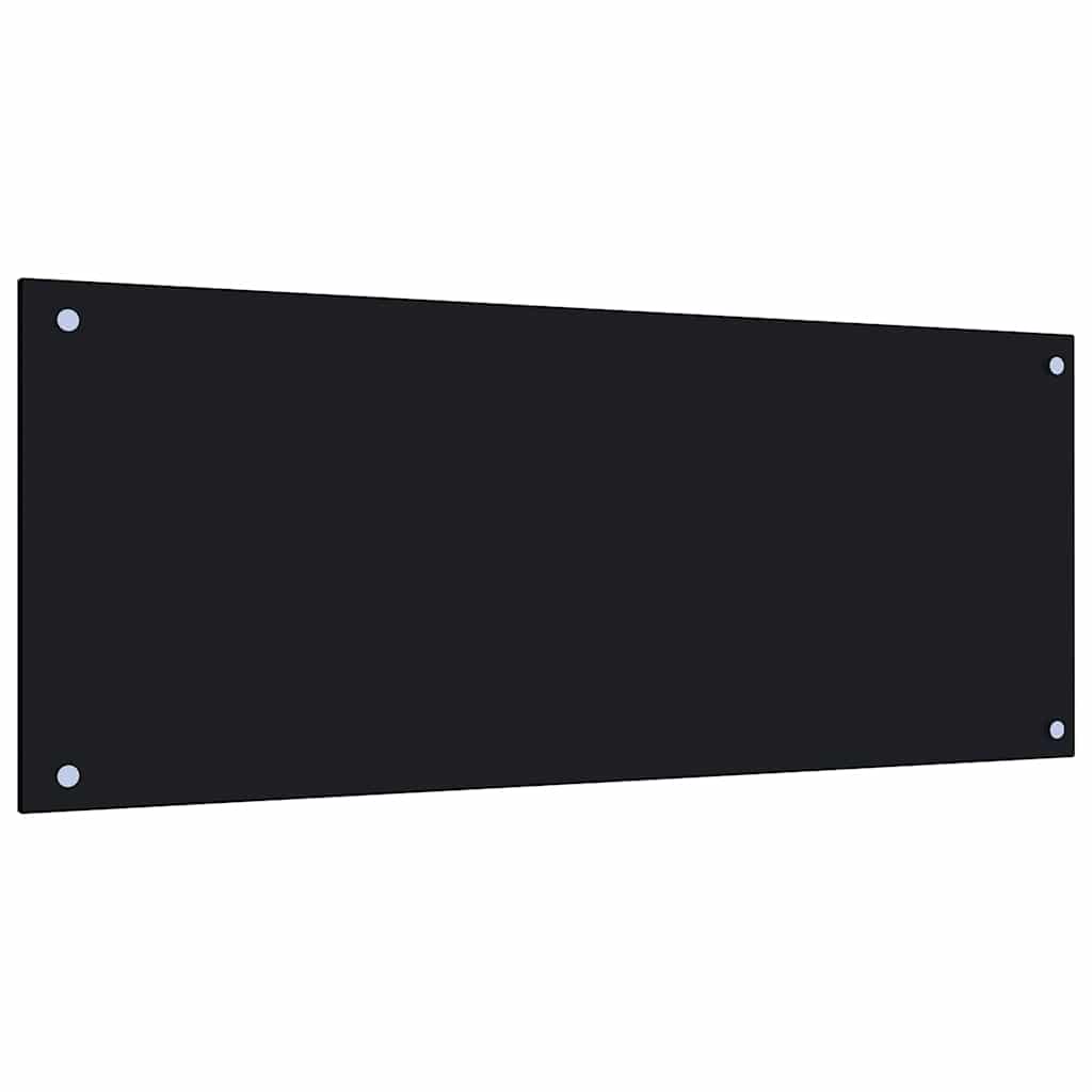 Kitchen Backsplash Black 100 x 40 cm Tempered Glass