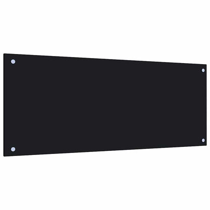 Kitchen Backsplash Black 100 x 40 cm Tempered Glass