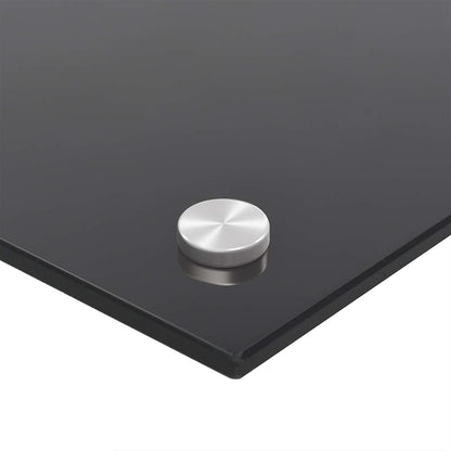 Kitchen Backsplash Black 100 x 50 cm Tempered Glass