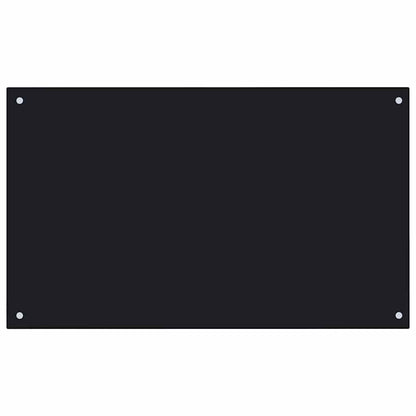 Kitchen Backsplash Black 100 x 60 cm Tempered Glass