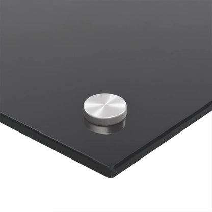 Kitchen Backsplash Black 100 x 60 cm Tempered Glass