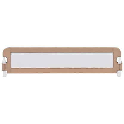 Toddler Safety Bed Rail Taupe 180x42 cm Polyester