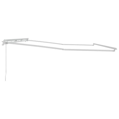 Awning Manual White 6 x 3 m Metal