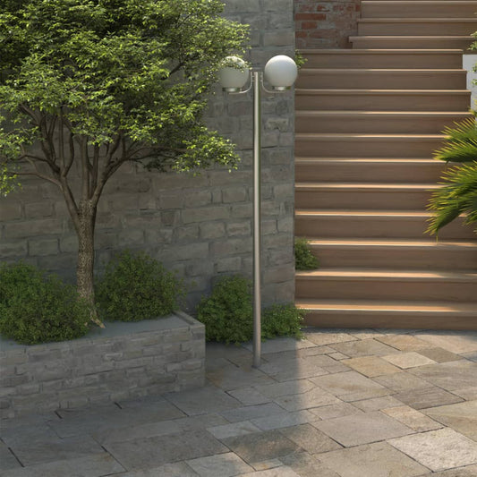 Garden Lamp Post 2 Lamps 220 cm