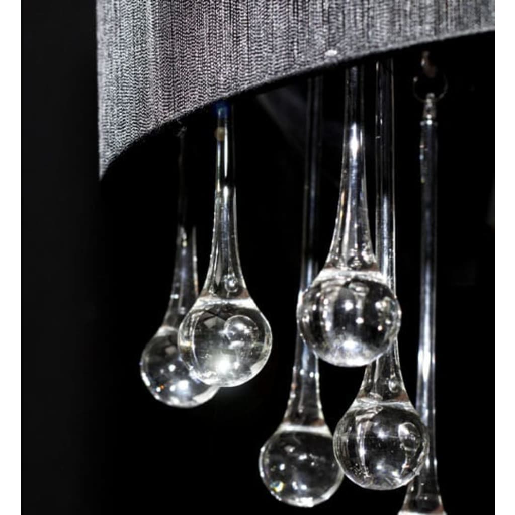 Chandelier with 85 Crystals Black