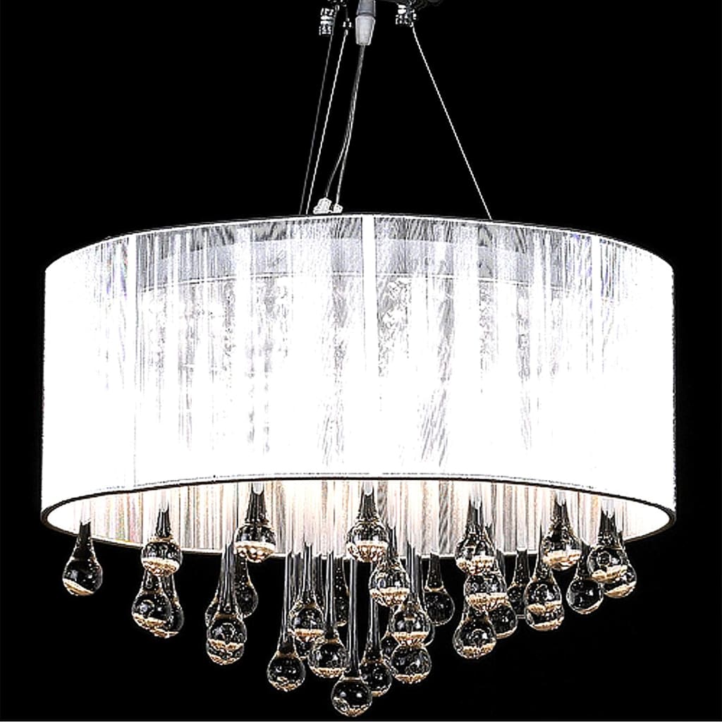 Chandelier with 85 Crystals White