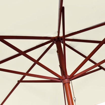 Garden Parasol 300x258 cm Sand White