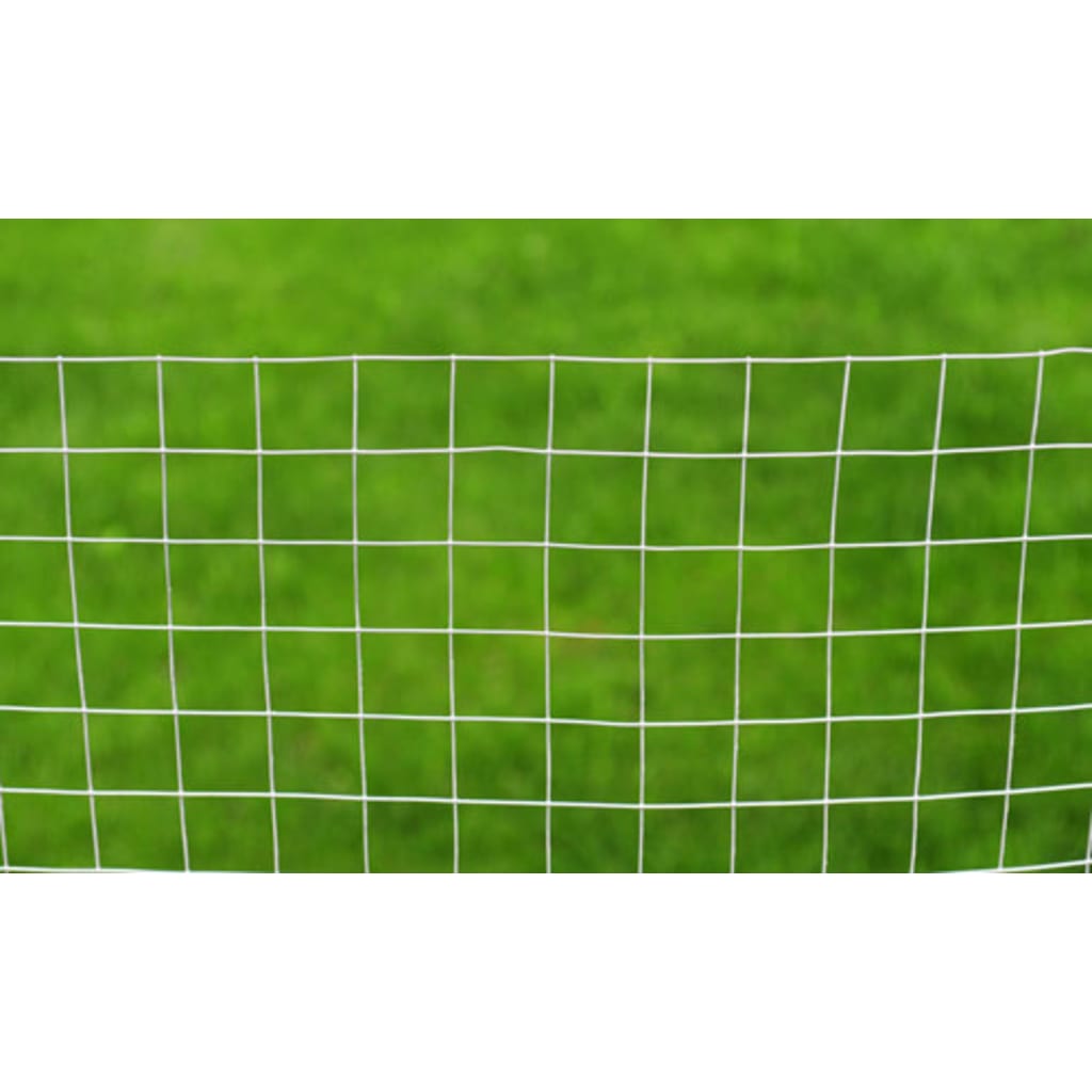 Mesh Fence Galvanised Steel Square 1x25 m Silver