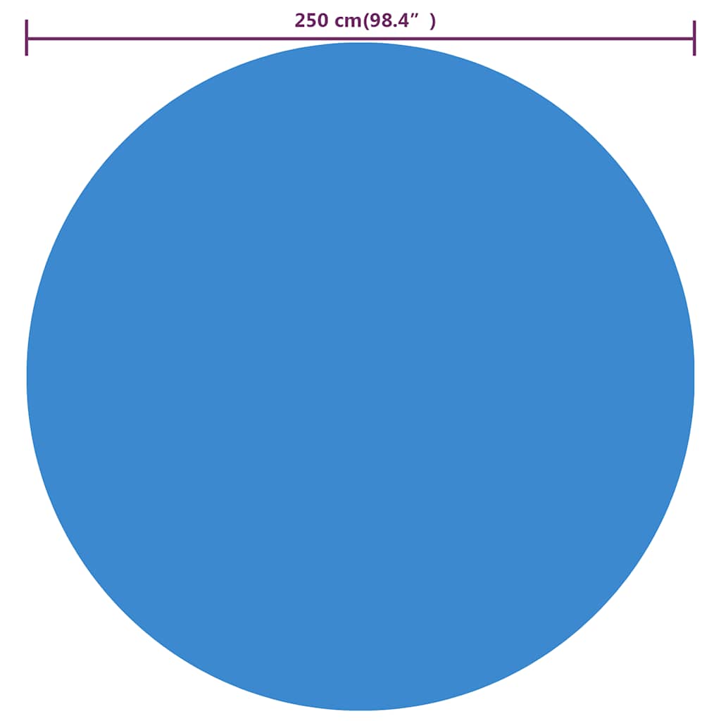 Floating Round PE Solar Pool Film 250 cm Blue