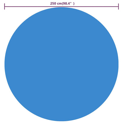 Floating Round PE Solar Pool Film 250 cm Blue