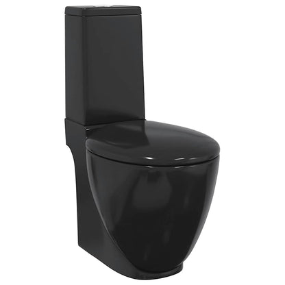 Ceramic Toilet Back Water Flow Black