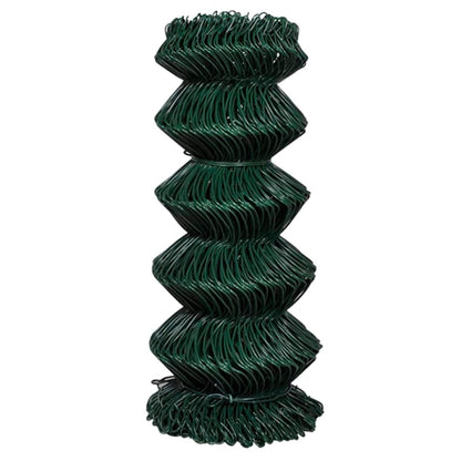 Chain Link Fence Steel 0,8x15 m Green