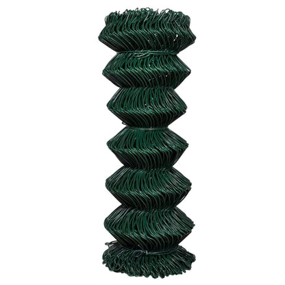 Chain Link Fence Steel 1x15 m Green