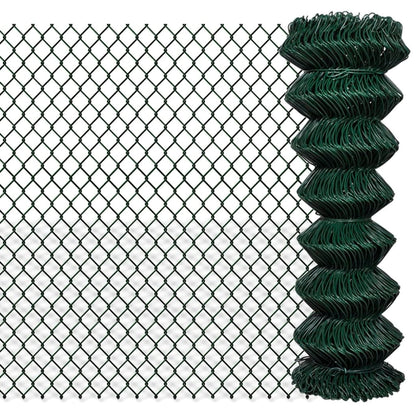 Chain Link Fence Steel 1,25x15 m Green