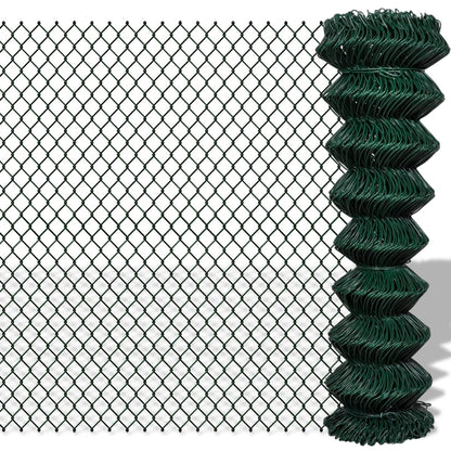 Chain Link Fence Steel 1,5x25 m Green