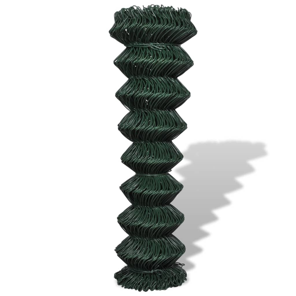 Chain Link Fence Steel 1,5x25 m Green