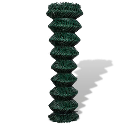 Chain Link Fence Steel 1,5x25 m Green