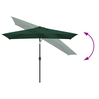 Garden Parasol 200 x 300 cm Green Rectangular