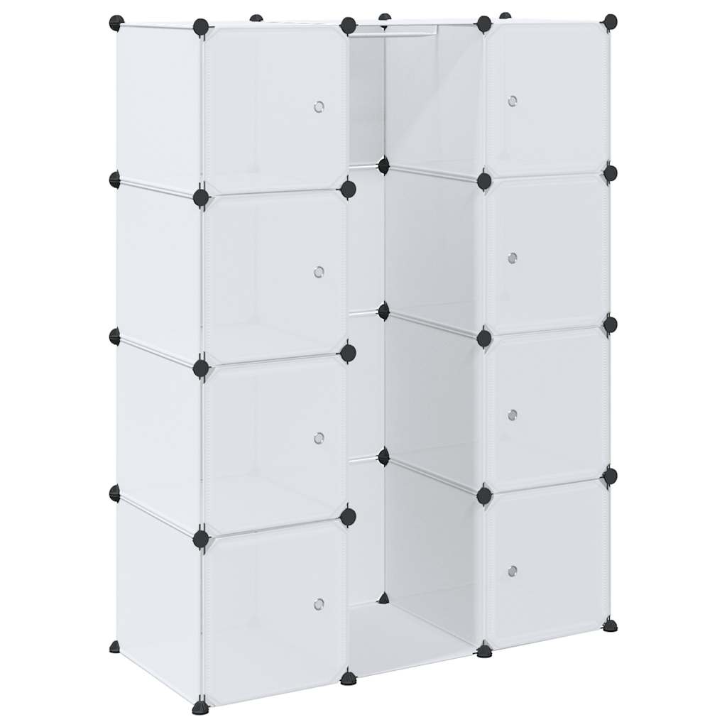 Modular Cabinet with 9 Compartments 109x36.5x143 cm White