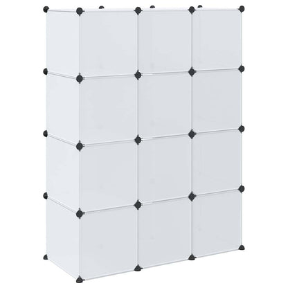 Modular Cabinet with 9 Compartments 109x36.5x143 cm White