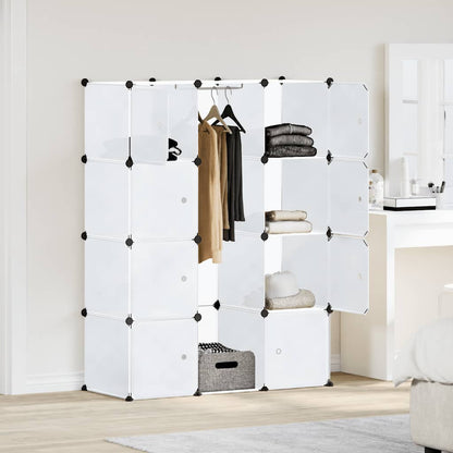 Modular Cabinet with 9 Compartments 109x36.5x143 cm White